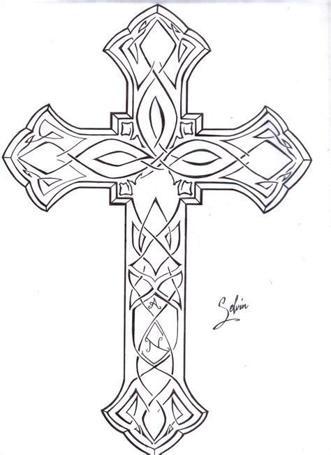 cross tattoo stencil designs|printable cross tattoo designs.